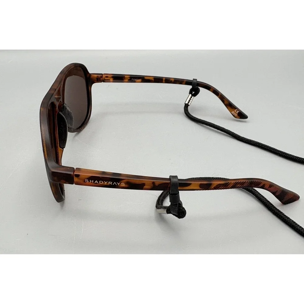 Shady Rays Sunglasses Aviator‎ Crossover AC-3 Brown Tortoise Polarized w/Case